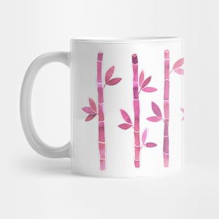 Watercolor Bamboo Pattern - Pink Mug